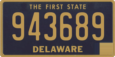 DE license plate 943689