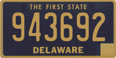 DE license plate 943692