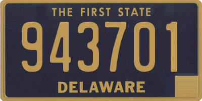 DE license plate 943701