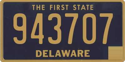 DE license plate 943707