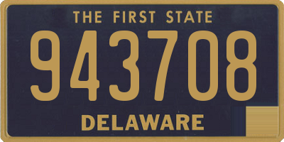 DE license plate 943708