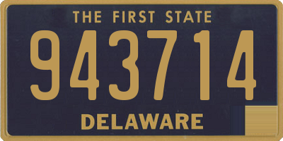 DE license plate 943714