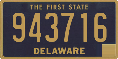 DE license plate 943716
