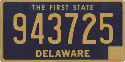 DE license plate 943725