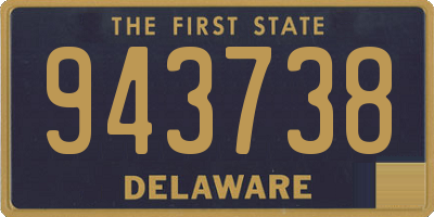 DE license plate 943738