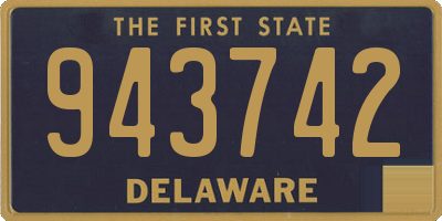 DE license plate 943742