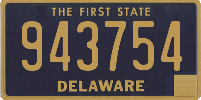 DE license plate 943754