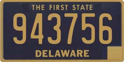 DE license plate 943756