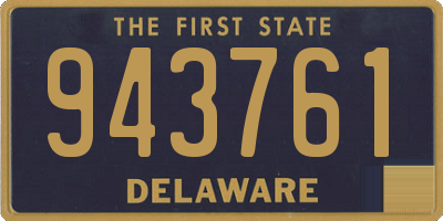 DE license plate 943761