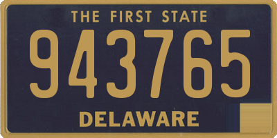 DE license plate 943765