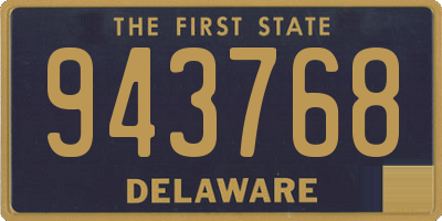 DE license plate 943768