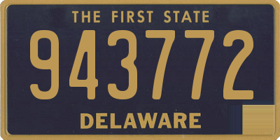 DE license plate 943772