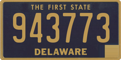 DE license plate 943773