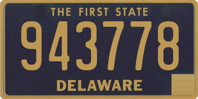 DE license plate 943778