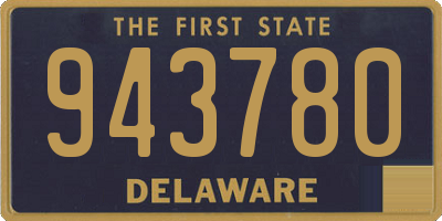 DE license plate 943780