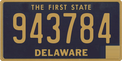 DE license plate 943784