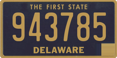 DE license plate 943785