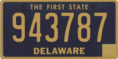 DE license plate 943787