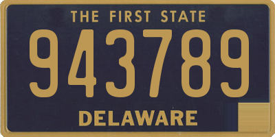 DE license plate 943789