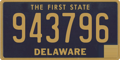DE license plate 943796