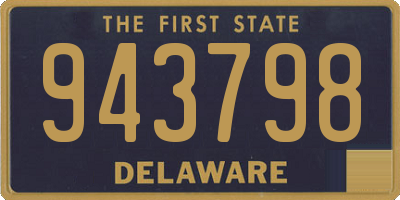 DE license plate 943798