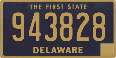 DE license plate 943828
