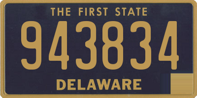 DE license plate 943834