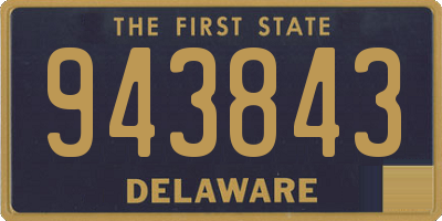 DE license plate 943843