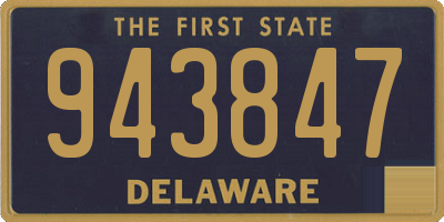 DE license plate 943847