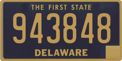 DE license plate 943848