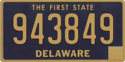 DE license plate 943849