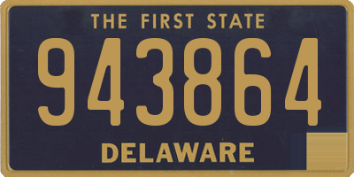 DE license plate 943864