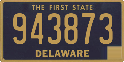DE license plate 943873
