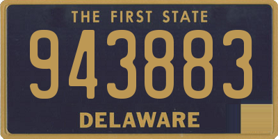 DE license plate 943883