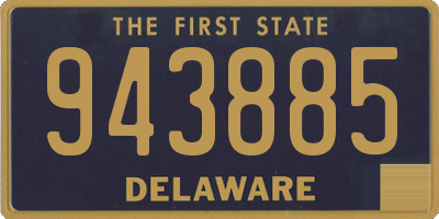 DE license plate 943885