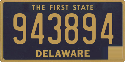 DE license plate 943894