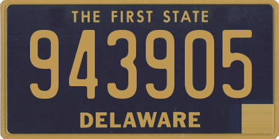DE license plate 943905