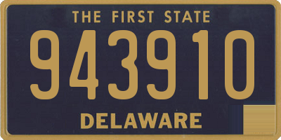 DE license plate 943910
