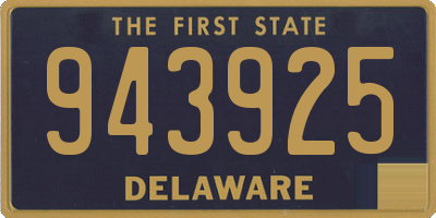 DE license plate 943925