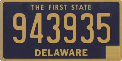 DE license plate 943935