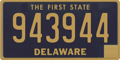 DE license plate 943944