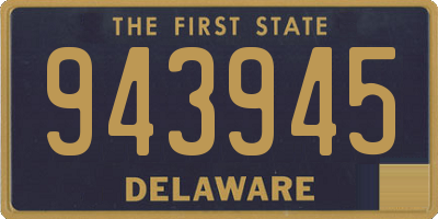 DE license plate 943945