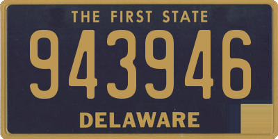 DE license plate 943946