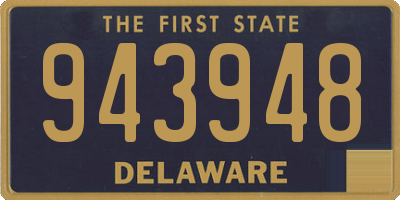 DE license plate 943948