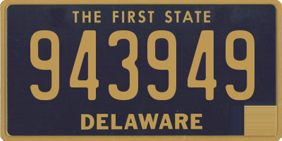 DE license plate 943949