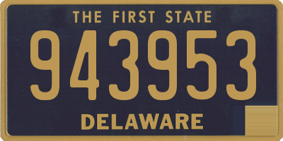 DE license plate 943953