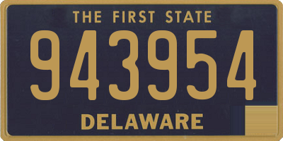 DE license plate 943954
