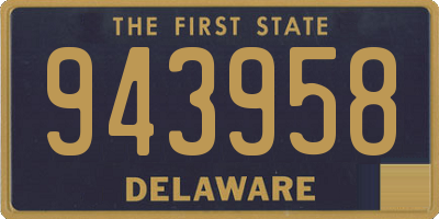 DE license plate 943958