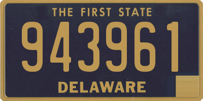 DE license plate 943961