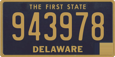DE license plate 943978